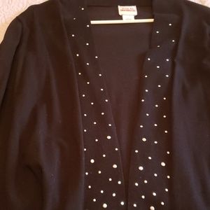 Black rayon studded sweater
